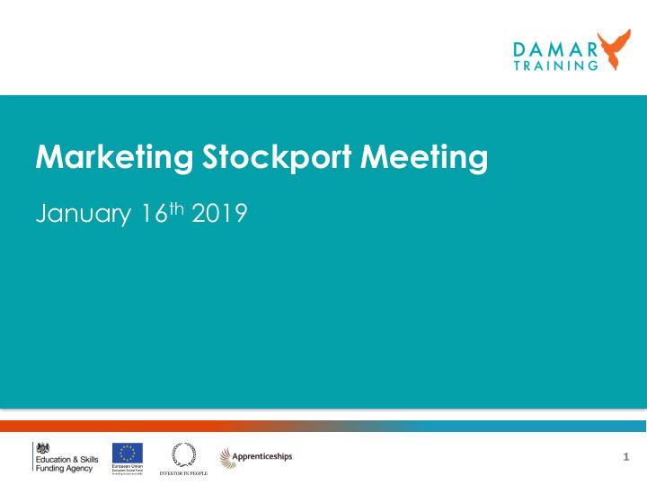 marketing stockport meeting