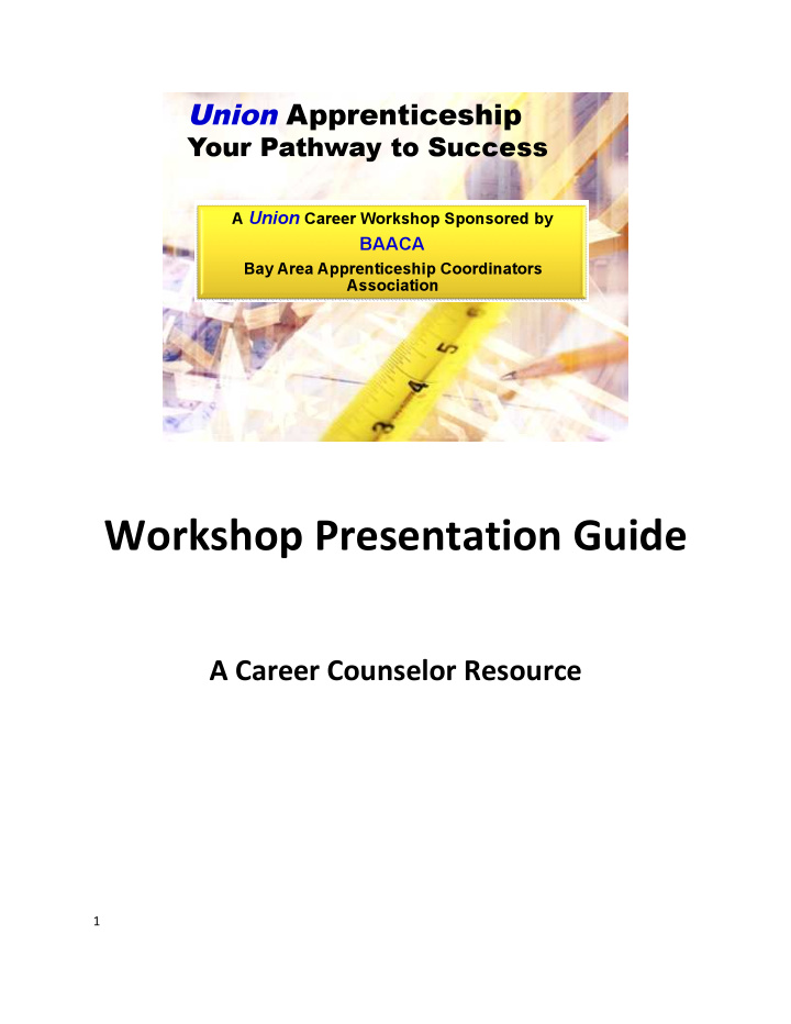 workshop presentation guide