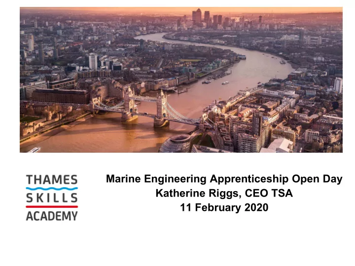 marine engineering apprenticeship open day katherine