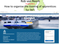 how to organise the training of apprentices for iwt