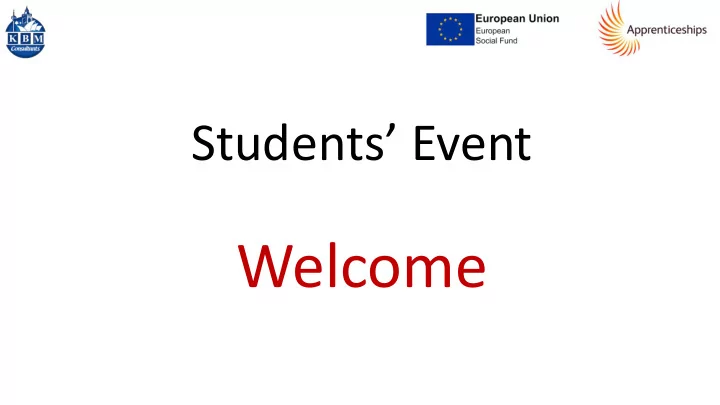 welcome apprenticeship opportunity