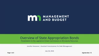 O  v  e  r  v  i  e  w  o  f  S  t  a  t  e  A  p  p  r  o  p  r  i  a  t  i  o  n  B  o  n  d  s