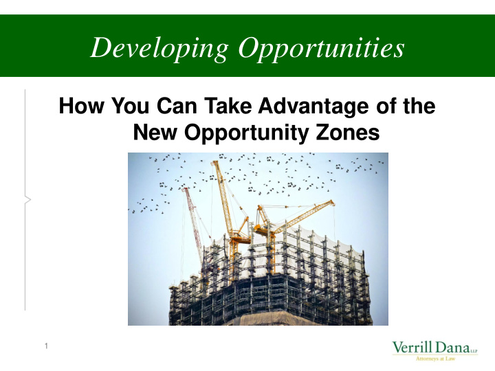 developing opportunities