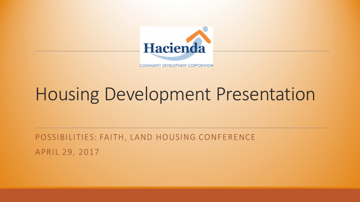 housing development presentation