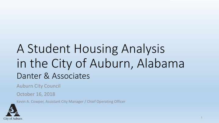 a student housing analysis in the city of auburn alabama