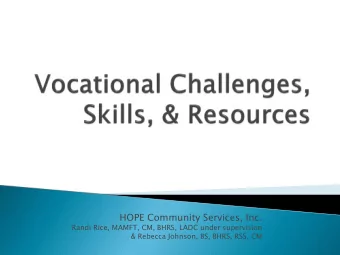 HOPE Community Services, Inc.  Randi Rice, MAMFT, CM, BHRS, LADC under supervision  &amp; Rebecca