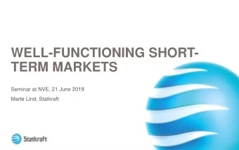 TERM MARKETS  Seminar at NVE, 21 June 2019  Marte Lind, Statkraft  2  Direct marketing of