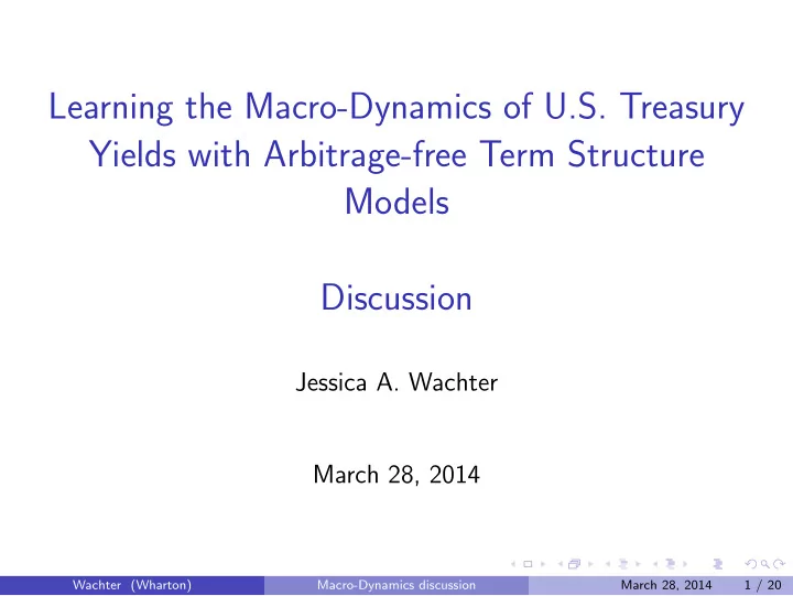 learning the macro dynamics of u s treasury yields with