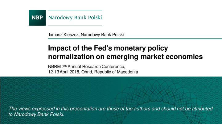 impact of the fed s monetary policy normalization on
