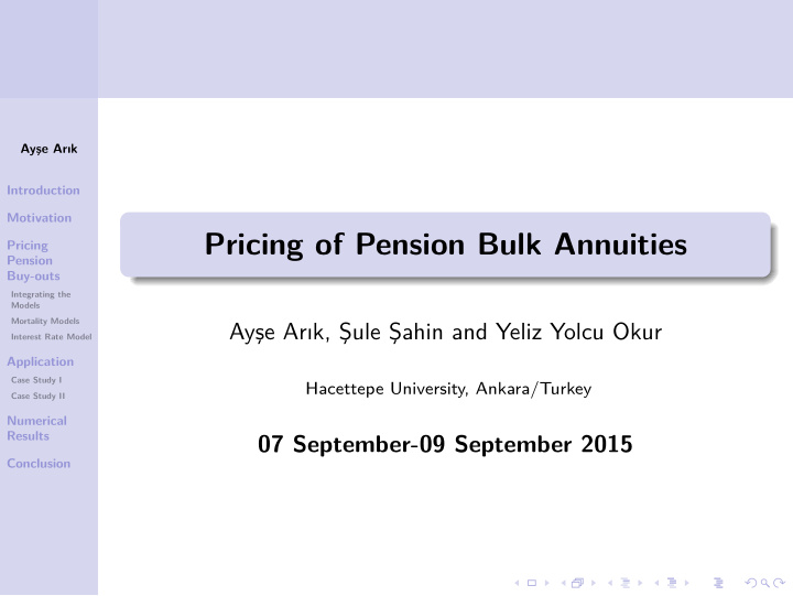 pricing of pension bulk annuities