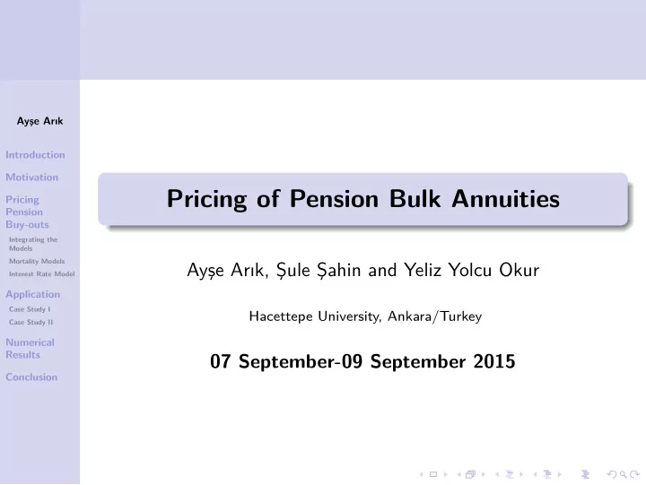 pricing of pension bulk annuities