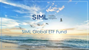 SIML Global ETF Fund  Wholesale Investors only  Specialist Investment Management Pty Ltd was