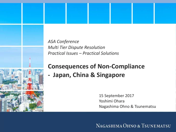 consequences of non compliance japan china singapore