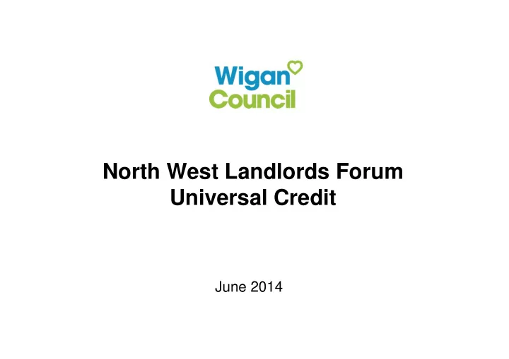 north west landlords forum universal credit