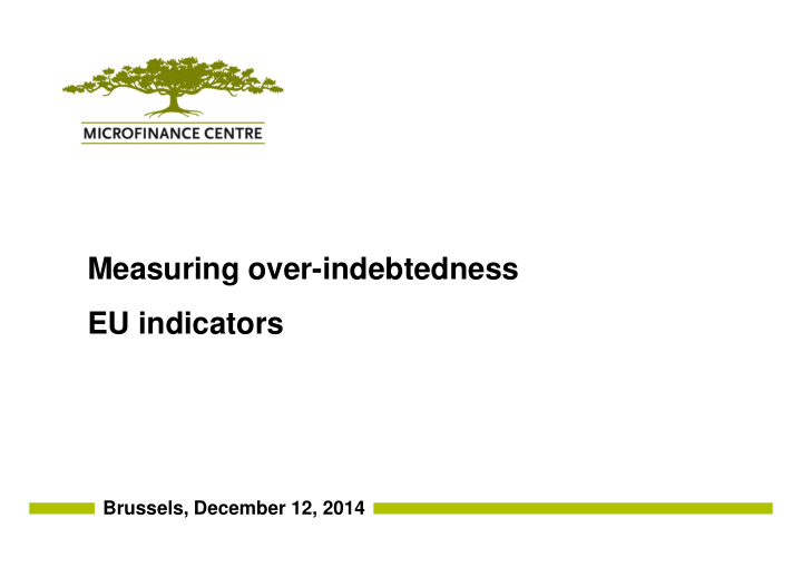 measuring over indebtedness measuring over indebtedness