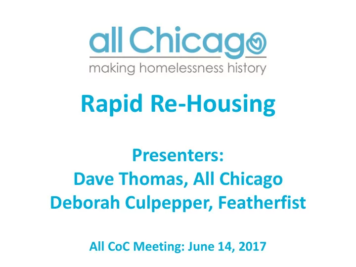 rapid re housing