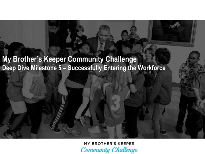 my brother s keeper community challenge