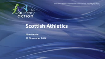 Scottish Athletics  Alan Fowler  22 November 2014  Governance Options  Legal Structure  Instrument