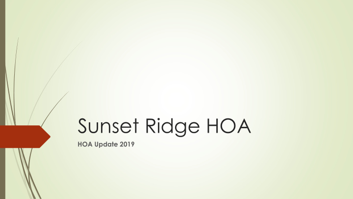 sunset ridge hoa