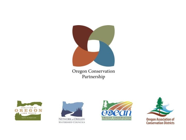 oregon conservation partnership presentation connect 2018