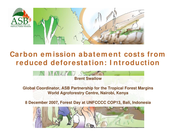 carbon em ission abatem ent costs from reduced