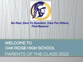 PARENTS OF THE CLASS 2022  Checklist of items to be filled out and turned in by February 9 th to