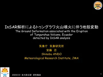 InSAR   The  Ground Deformation
