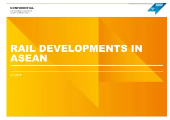 RAIL DEVELOPMENTS IN  ASEAN  1.2.2016  2008-2009: LEARNED THEIR LESSON IN 1997 1999  2008: FAST