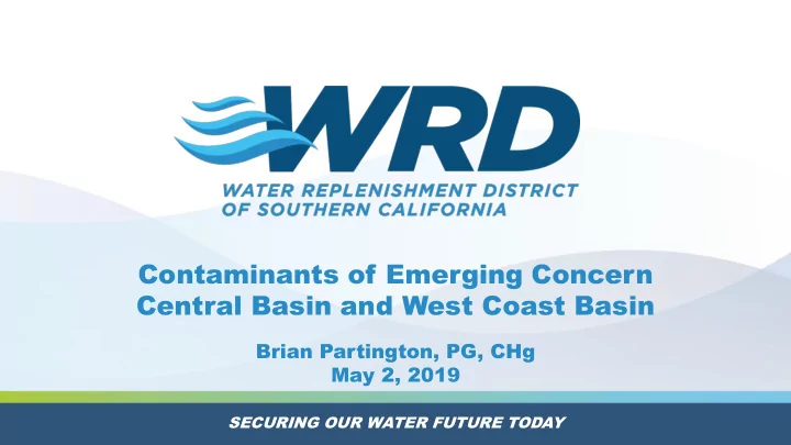 contaminants of emerging concern