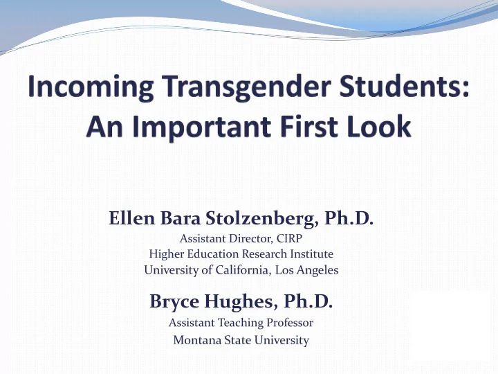 ellen bara stolzenberg ph d