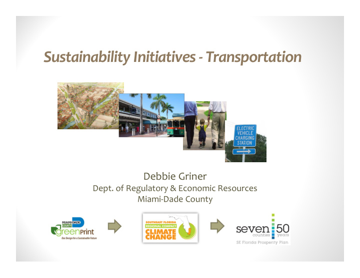 sustainability initiatives transportation