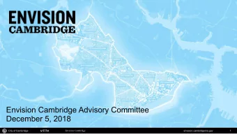 Envision Cambridge Advisory Committee  December 5, 2018  Envision Cambridge