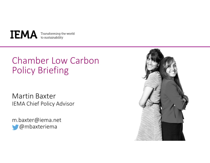 chamber low carbon policy briefing