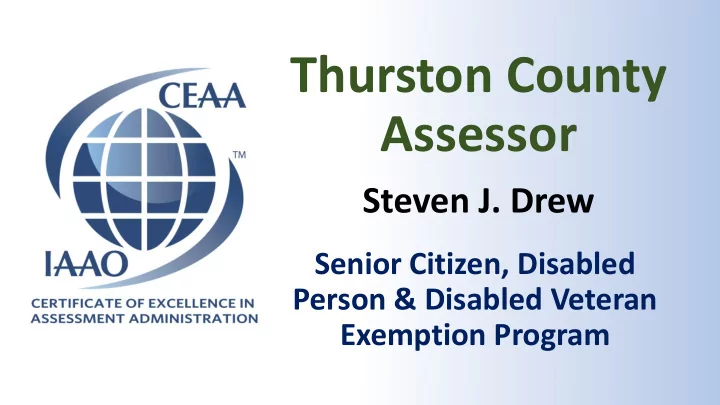thurston county assessor