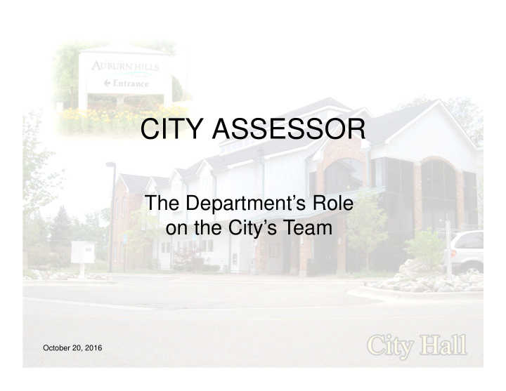 city assessor