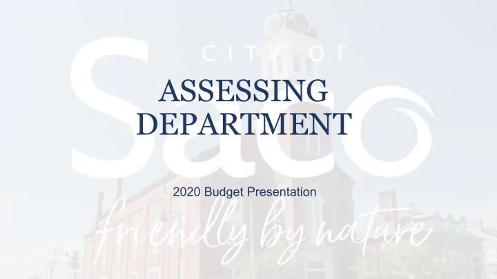 assessing department