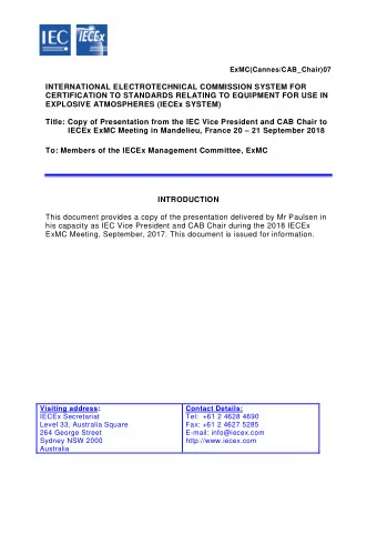 INTERNATIONAL ELECTROTECHNICAL COMMISSION SYSTEM FOR  CERTIFICATION TO STANDARDS RELATING TO