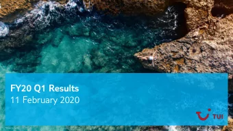 FY20 Q1 Results  11 February 2020  Tarragona, Spain  FORWARD-LOOKING STATEMENTS  This presentation