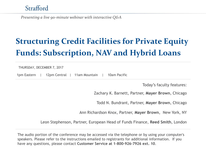 funds subscription nav and hybrid loans