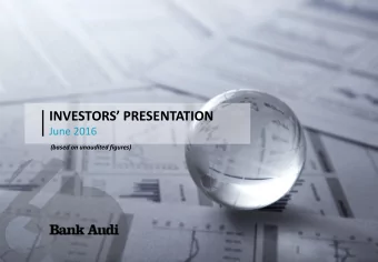 INVESTORS PRESENTATION June 2016  (based on unaudited figures)  1  CONTENTS GROUP OVERVIEW  4