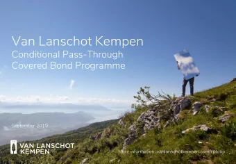 Van Lanschot Kempen  Conditional Pass-Through  Covered Bond Programme  September 2019  More