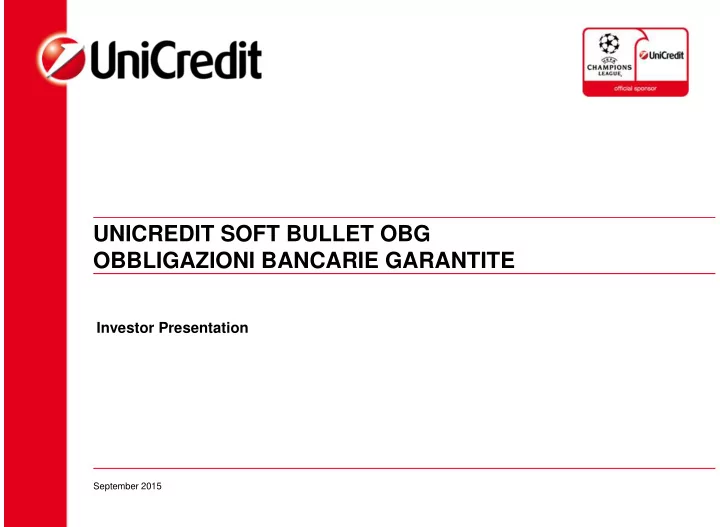 unicredit soft bullet obg obbligazioni bancarie garantite