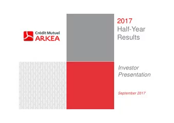 2017  Half-Year  Results  Investor  Presentation  September 2017  Disclaimer  This material may