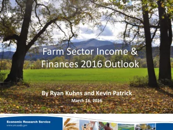 Finances 2016 Outlook  By Ryan Kuhns and Kevin Patrick  March 16, 2016  Background  The Economic