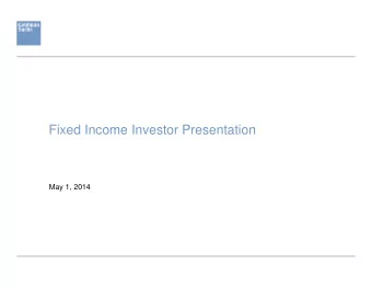 May 1, 2014  Cautionary Note  on Forward-Looking Statements Todays presentation may include