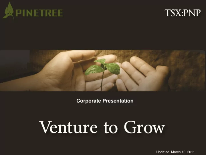 corporate presentation
