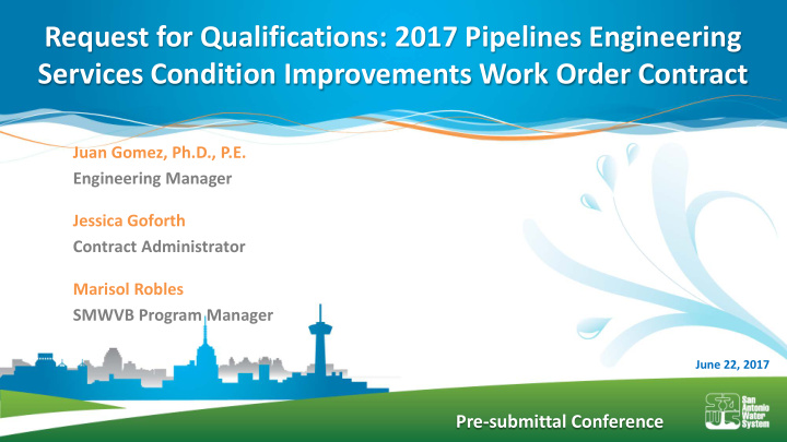 request for qualifications 2017 pipelines engineering