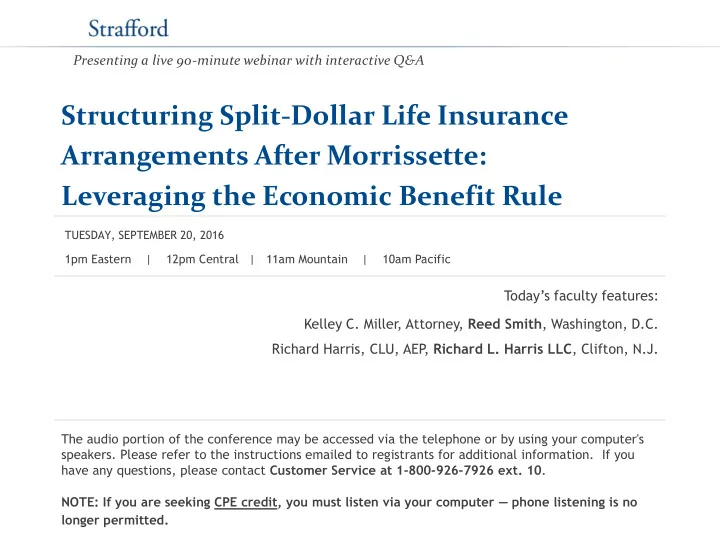 structuring split dollar life insurance arrangements