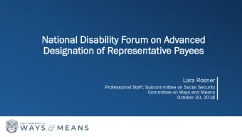 Nat  atio  ional  nal Di  Disa  sabil  ilit  ity  y For  orum  um on  on A  Adv  dvan  ance  ced  d