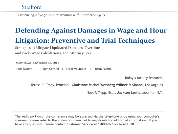 defending against damages in wage and hour litigation